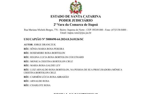 Edital de Jorge Dranczuk - 16-04-2025 - Capa Tribuna de Itapoa