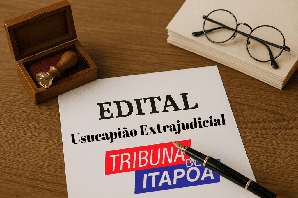 Edital Usucapião Extrajudicial - Capa Tribuna de Itapoá