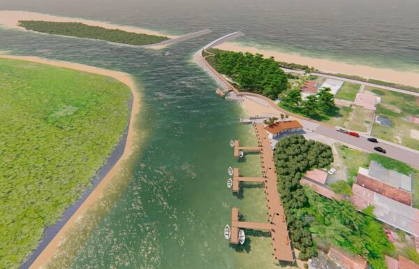 Obras dos Molhes do rio Sai Mirim avançam em Itapoá com conclusão prevista para setembro 9