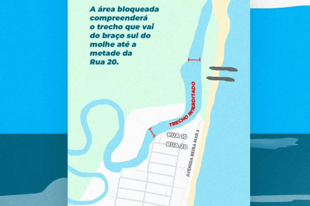 Bloqueio temporario no rio Sai Mirim marcara avanco de obra no canal da Barra do Sai - Capa Tribuna de Itapoa
