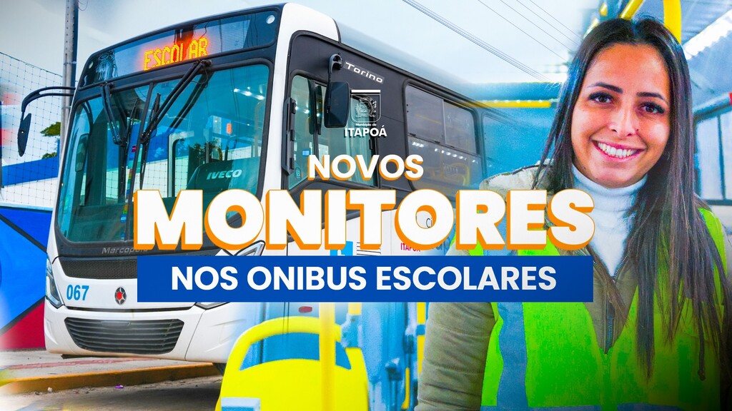 Frota escolar de Itapoa ganha monitores de seguranca - Capa Tribuna de Itapoa