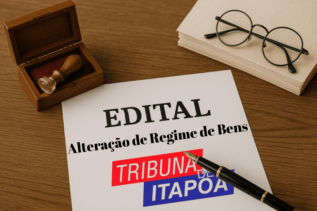 Edital de Alteracao de Regime de Bens - Capa Tribuna de Itapoa