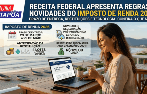 Receita Federal define regras do Imposto de Renda 2026 e anuncia novidades na restituicao - Tribuna de Itapoa (capa)