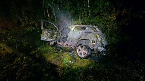Carro capota e pega fogo na Estrada Joao Cornelsen em Itapoa 1