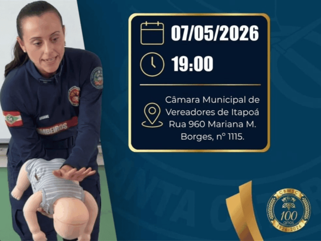 Itapoa recebe capacitacao gratuita sobre primeiros socorros em bebes promovida pelo CBMSC - Capa Tribuna de Itapoa