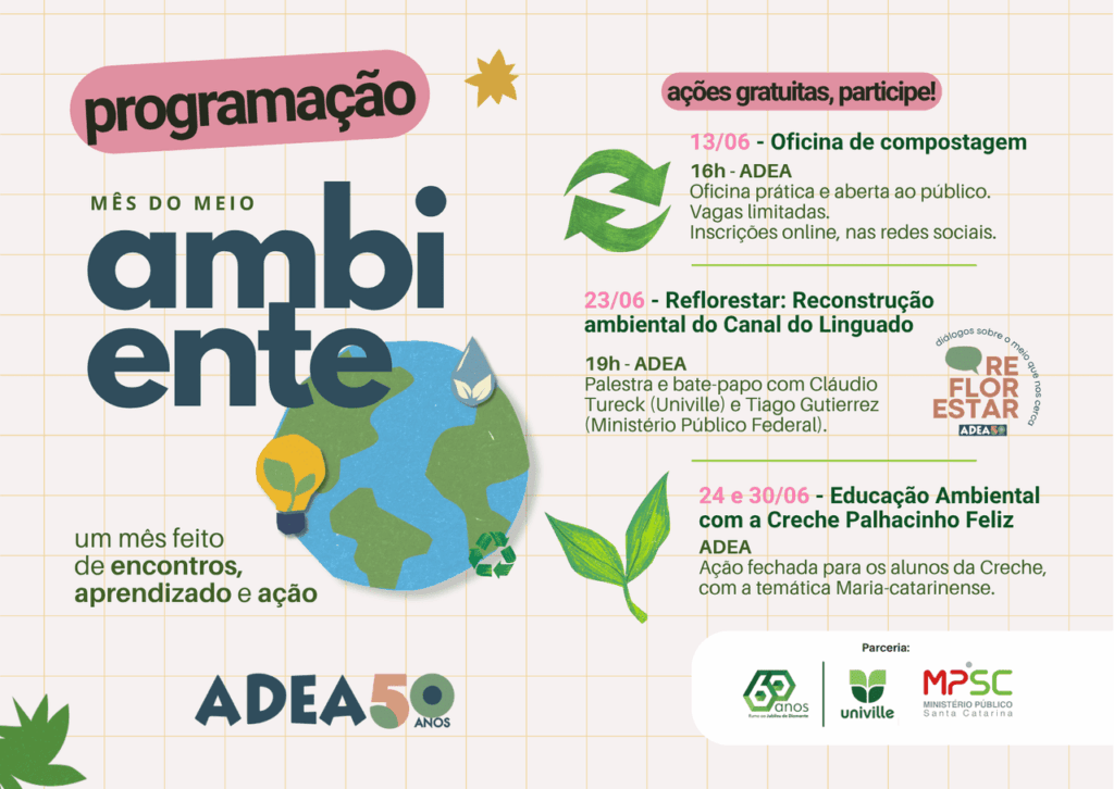 Mes do Meio Ambiente - ADEA promove programacao especial com oficinas e palestras - Tribuna de Itapoa