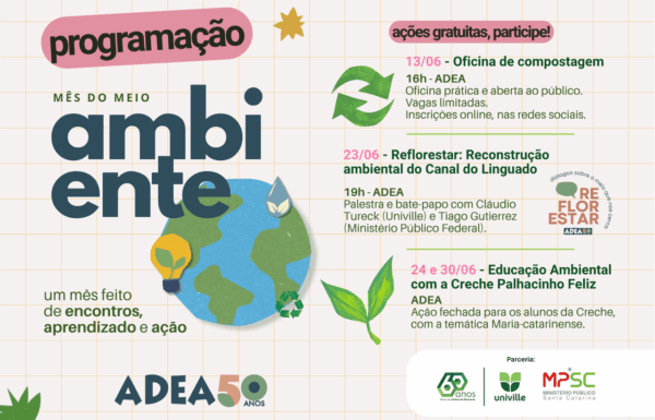 Mes do Meio Ambiente - ADEA promove programacao especial com oficinas e palestras - Tribuna de Itapoa