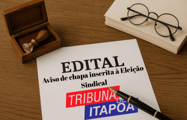 Edital de chapa inscrita à Eleição Sindical - Capa site