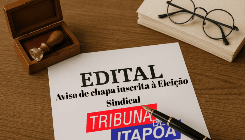 Edital de chapa inscrita à Eleição Sindical - Capa site