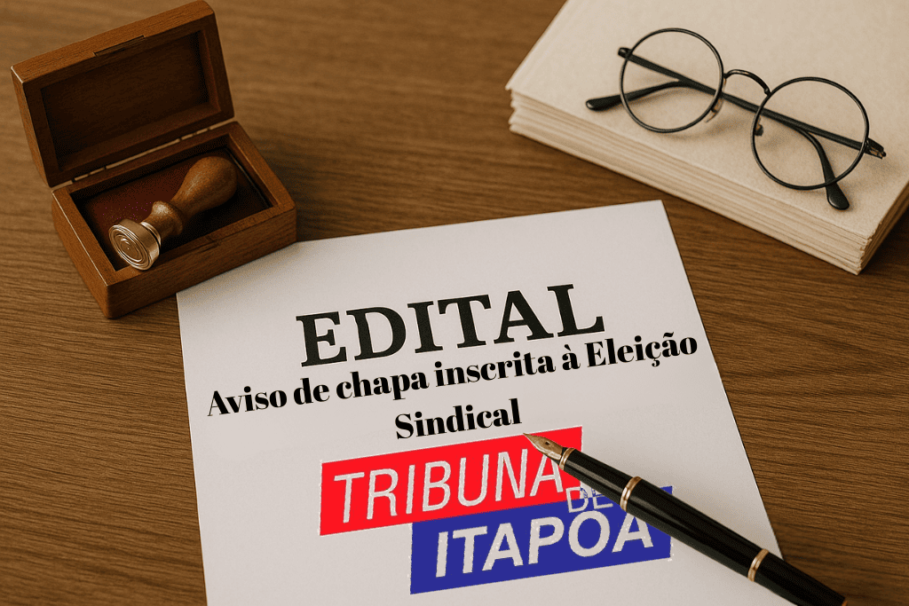 Edital de chapa inscrita à Eleição Sindical - Capa site