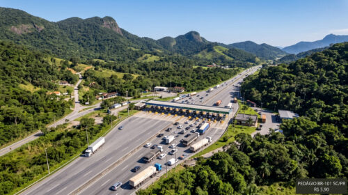 Novo pedágio na BR-101 e BR-376 entrou em vigor nesta segunda-feira (14); tarifa foi a R$ 5,90